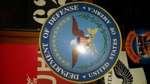 department of defense ...usa plastic sign