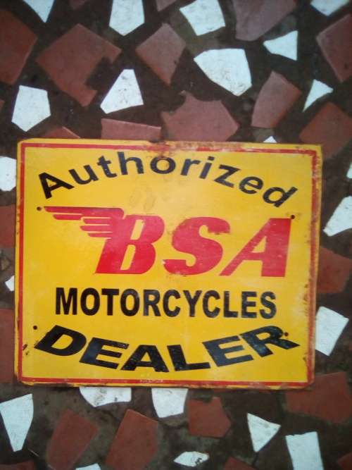 bsa motorcycles sign