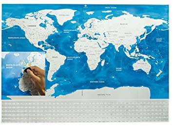 SCRATCH OFF WORLD MAPS - LOCAL STOCK!!!