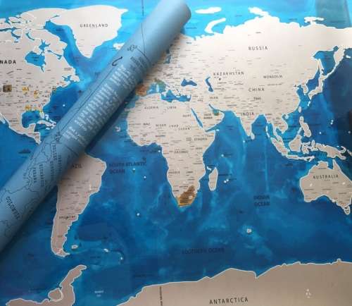 SCRATCH OFF WORLD MAPS - LOCAL STOCK!!!