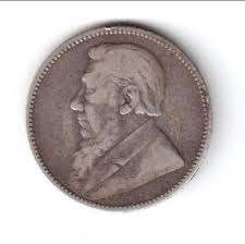 1895 SILVER KRUGER 1 SHILLING - ULTRA SCARCE