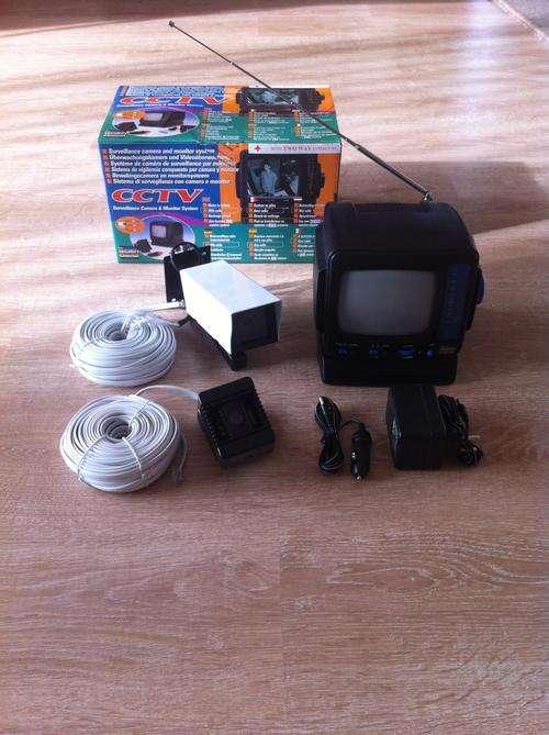 2 camera B/W  CCTV Monitor system with Intercom