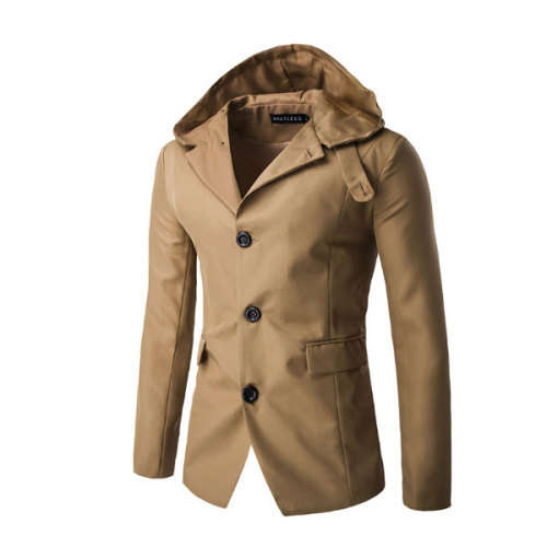 Men's Blazer-Khaki