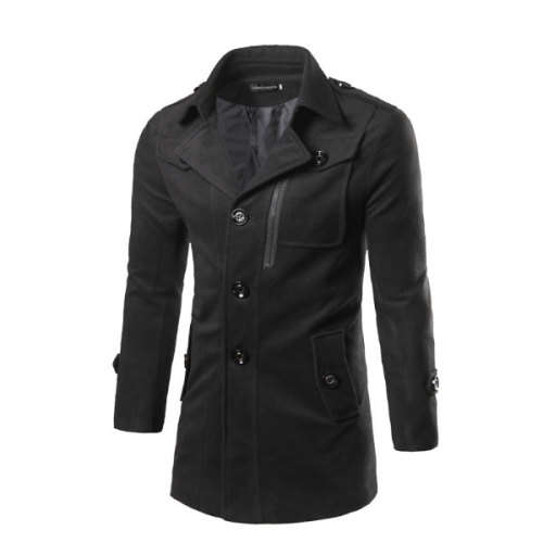 Men's Casual Dark Grey Coat