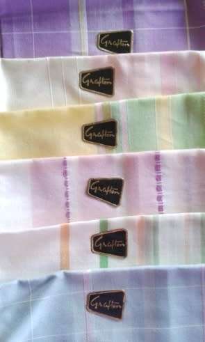 Six gorgeous boxed Grafton checked cotton hankies