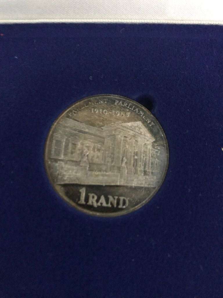 1985 Silver R1 Proof : SA Parliament 1910-1985