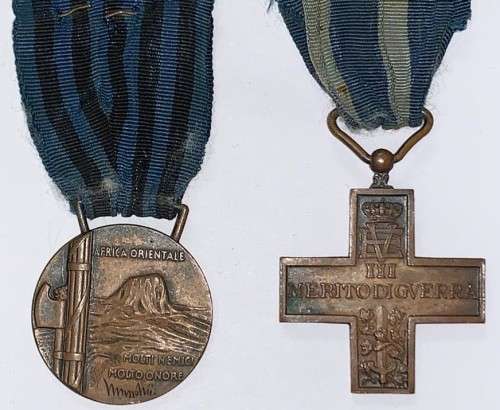 ITALIAN MERIT CROSS AND ETHIOPY AFRICA MEDAL