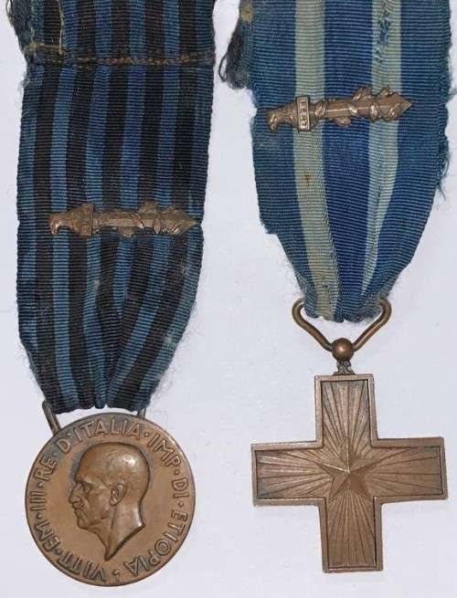 ITALIAN MERIT CROSS AND ETHIOPY AFRICA MEDAL