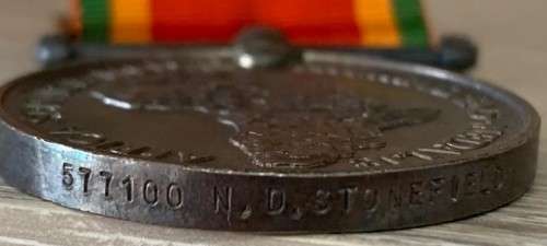 WW2 : ND STONEFIELD (2 MEDALS)