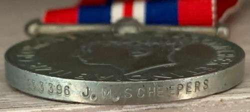 WW2 : SPR J.M. SCHEEPERS (SET OF 6 ) NO 233396 INCL LIBERTY PASS