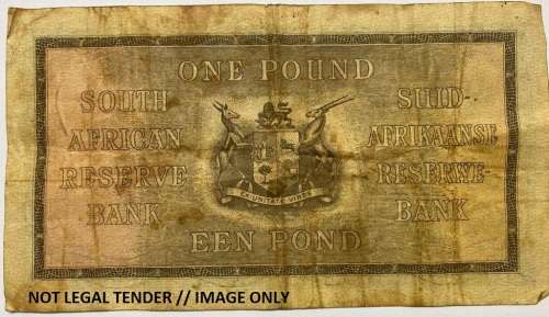 Circulated 1 Pound Note Signed by Gov. J. Postmus, No: A92 618770