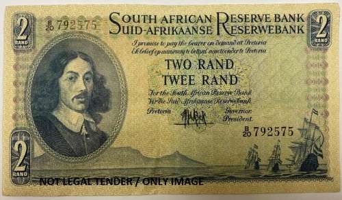 Two Rand Note, Signed by Gov. G. Rissik, No: B 20 792575