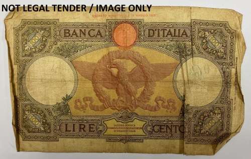 Italian 100 Lire of 1937 M254/5098.