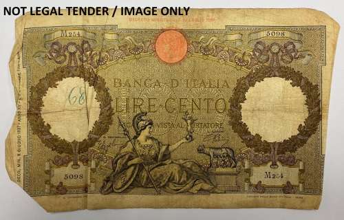 Italian 100 Lire of 1937 M254/5098.