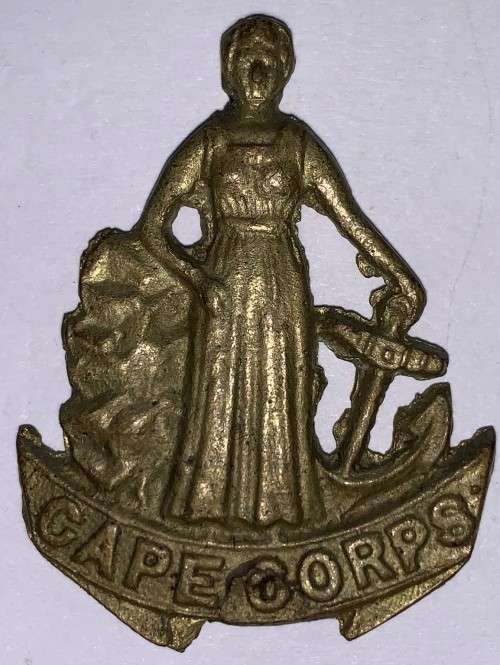 WWII.: -  African SA Army Cape Corps Cap Badge of WW`1