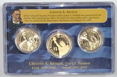 Presidential Coin Set of Chester A. Arthur, Official 1st day of issue April 5, 2012.