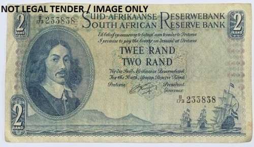 SA Gov. G. Rissik, R2 Note, 1st issue No: B173/233838.