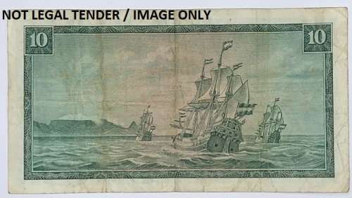 SA Gov. T.W. De Jongh R10 Note, 1st issue No: C53/010342.