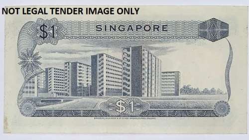 Singapore $1 Dollar 1970`s Orchard Series, Designed by Bradbury Wilkinson and Co  No: D/49-649653.