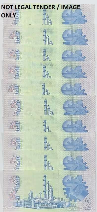 SA R2 X 10 Consequential Notes by Gov. G. De Kock No`s: GC2887291 to ...300.