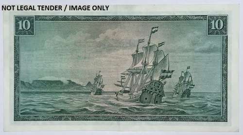 SA R10 by Gov. T.W. De Jongh No: C334-451528, 3rd Issue in 1975.