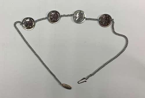 1/4D Queen Elizabeth Regina II 1953 Replica Bracelet. `Silver Plated`.