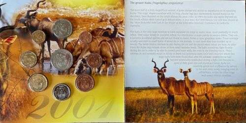 2001 SOUTH AFRICAN UNC COIN SET