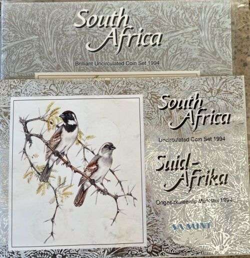 1994 SOUTH AFRICAN UNC AND BRILLIANT UNC COIN SET