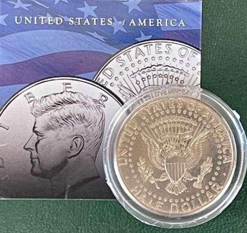 USA $2 Dollar : NELSON MANDELA and coloured KENNEDY HALF DOLLAR