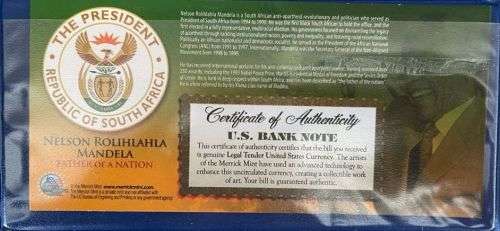 USA $2 Dollar : NELSON MANDELA and coloured KENNEDY HALF DOLLAR