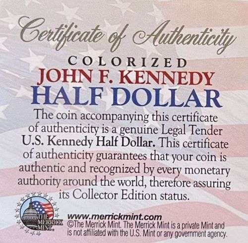 USA $2 Dollar : NELSON MANDELA and coloured KENNEDY HALF DOLLAR