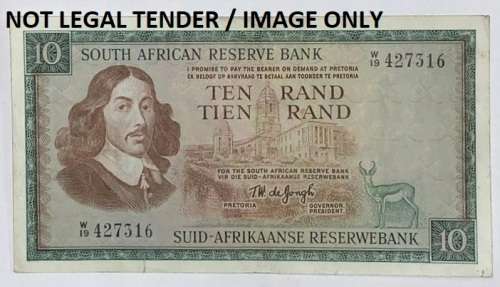 Gov. T.W. De Jongh, 3rd Issue Replacement Note.