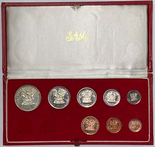 SA 1973 Proof Coin Set, "BUT PLEASE TAKE NOTE, NO GOLD & ONLY R1 IS SILVER".