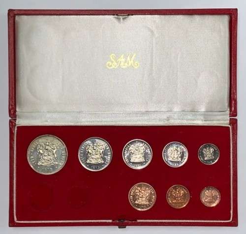 SA 1973 Proof Coin Set, "BUT PLEASE TAKE NOTE, NO GOLD & ONLY R1 IS SILVER".
