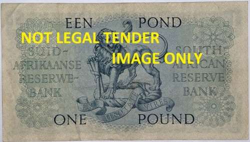 Gov. M.H. De Kock, 3rd Issue 1 Pound of 22.12.53, No: B-165-779485.