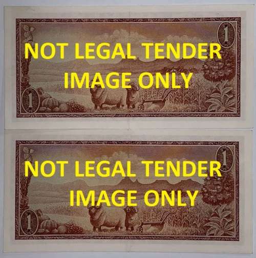 Gov. T.W. De Jongh R1 Note`s ( R1 X 2 ) No: A449-391898 and 99.