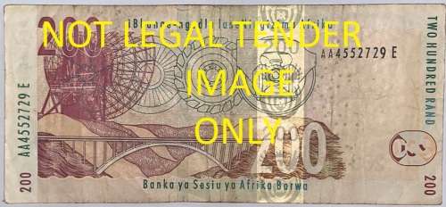 Gov. Gill Marcus R200 Note No: AA 4552729 E.