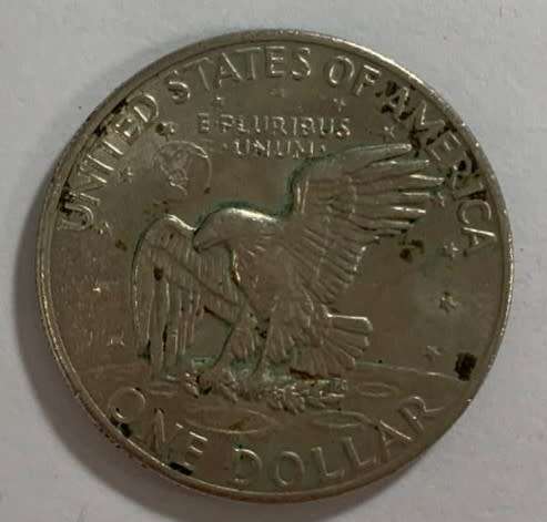 1972 President Eisenhower Apollo II Moon Landing 1 Dollar.