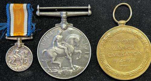 WW1 SERVICE AND VICTORY MEDAL ISSUED TO SPR WA CHERRY R.E NO 348733