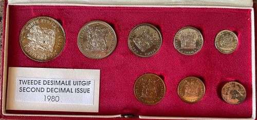 1980 PROOF SET : RED BOX, NO GOLD