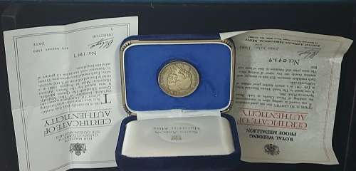 STERLING SILVER THE ROYAL WEDDING MEDALLION WITH CERTIFICATES