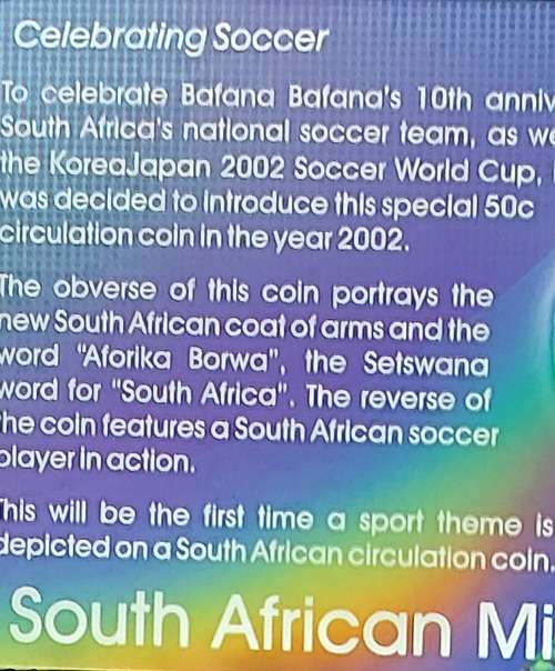 2002 BAFANA BAFANA  50C COMMEMORATIVE COIN
