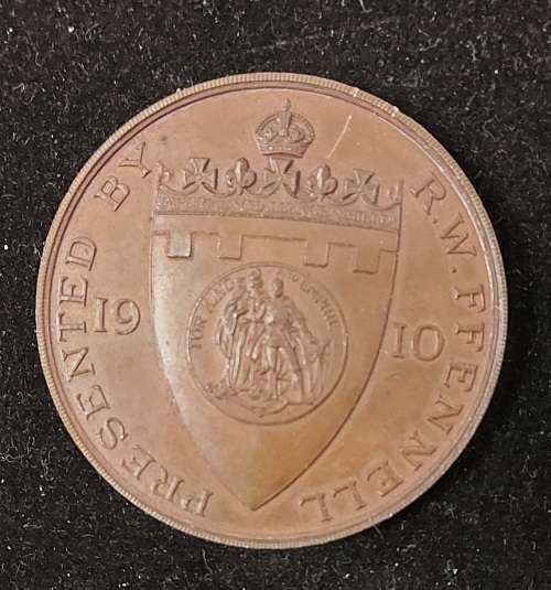 Bronze Medallion From the Imperial Challenge Shield, Rifle ShootIng Competition, 1910