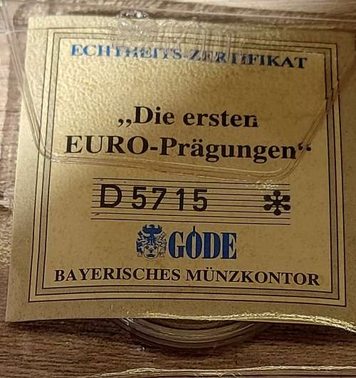 1996 10 EURO  DEUTSCHLAND ALLEMAGNE PROOF COIN WITH 999 FINE SILVER AND CERTIFICATE