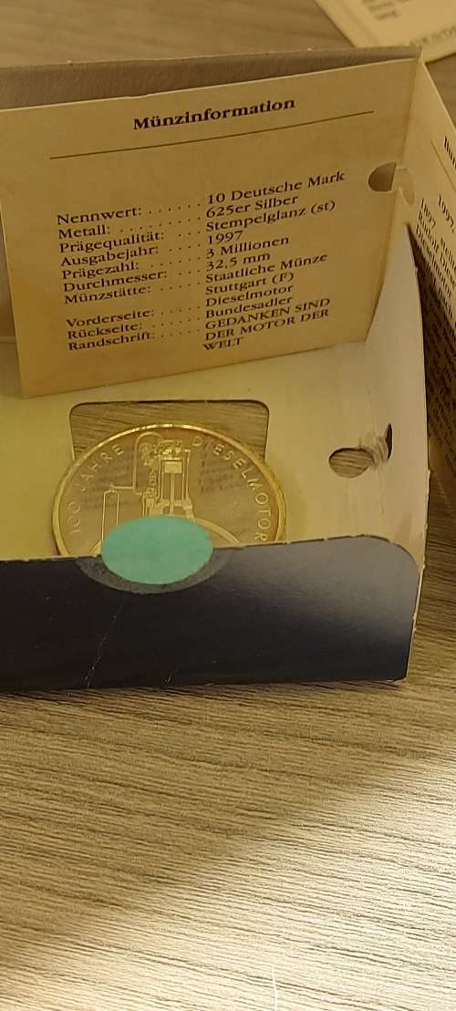 1996 10 EURO  DEUTSCHLAND ALLEMAGNE PROOF COIN WITH 999 FINE SILVER AND CERTIFICATE