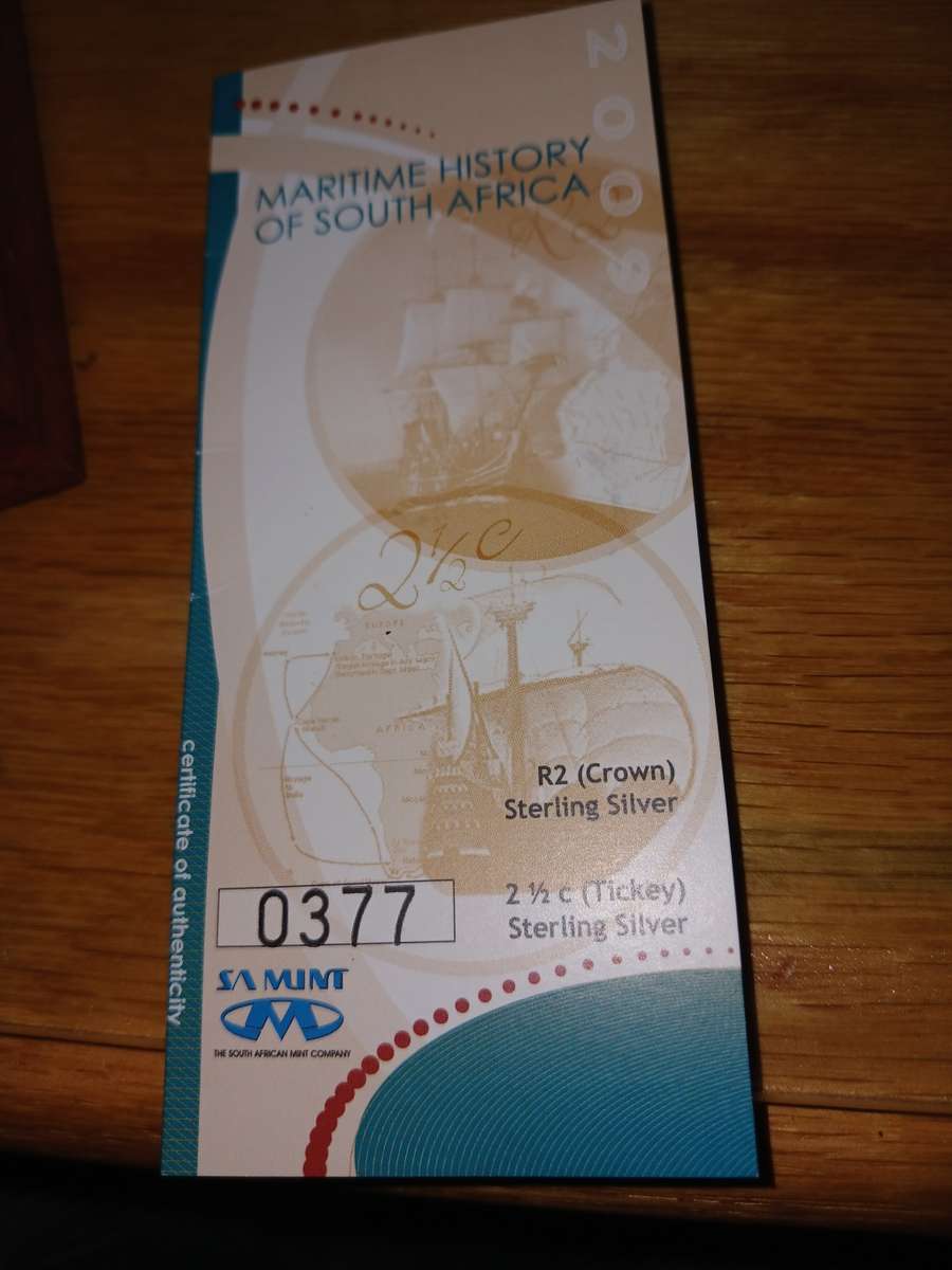 THE 2009 TICKEY AND CROWN SILVER COIN SERIES - MARITIME HISTORY OF SOUTH AFRICA-LIMITED 1000 SERIES