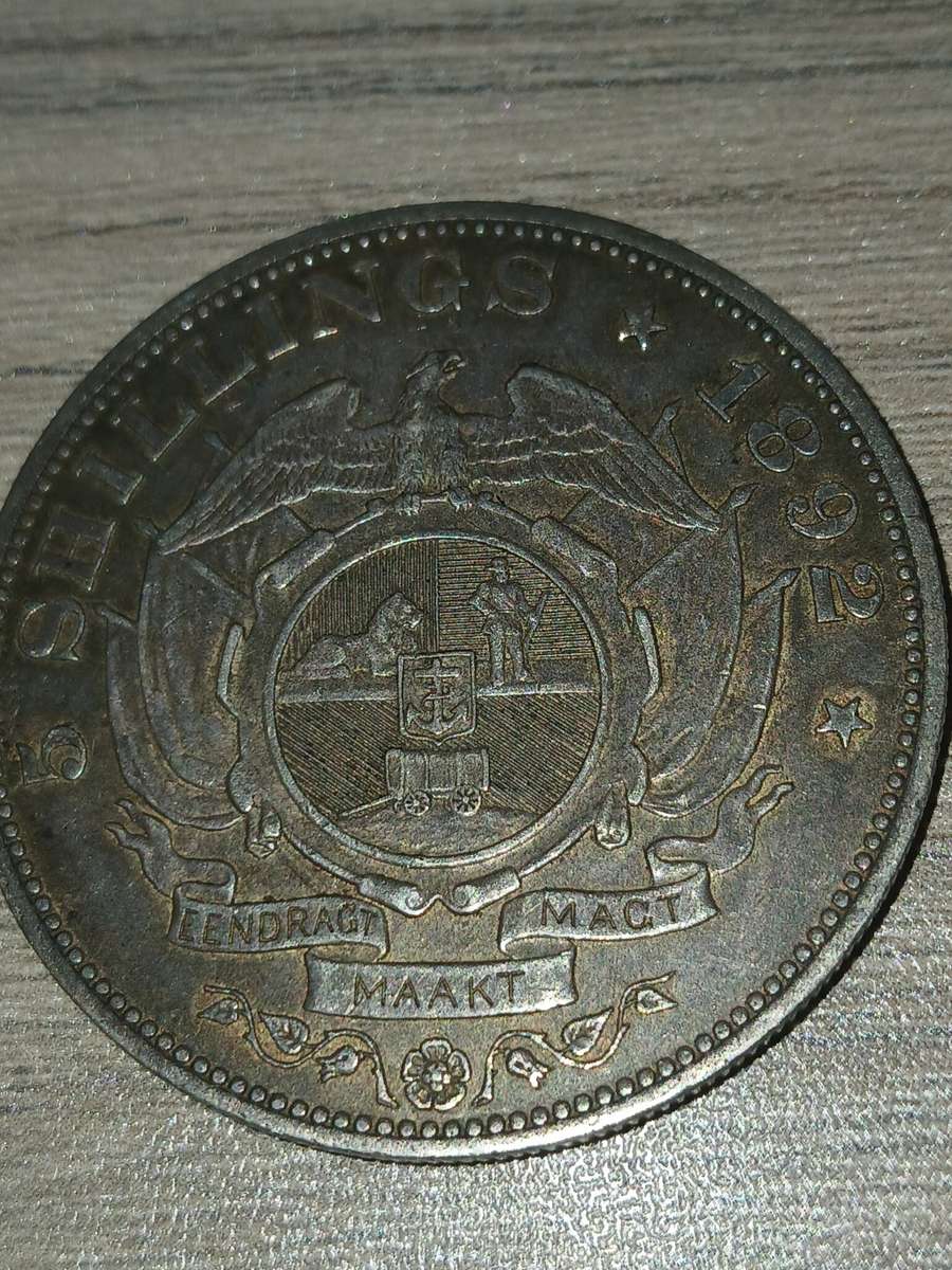 1 X 1892 SOUTH AFRICAN SINGLE SHAFT 5 SHILLING