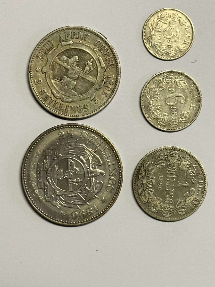 6 X 1896 COINS  CONSIST OF 1D, 3D, 6D, 1S, 2S AND 2 1/2 SHILLING (CONDITION AS PER PHOTOS)