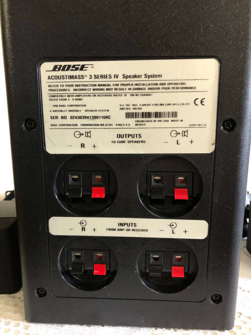 Bose Acoustimass 3 Series IV Speaker System - Excellent Deal!