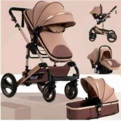 Belecoo Baby Pram Stroller - 3 Function Foldable Baby Pram with Car Seat
